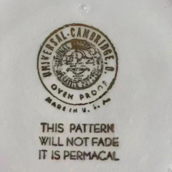 Vintage Universal Cambridge Woodvine Flower Ceramic Kitchen Floral Mixing Bowl - Picture 5 of 8